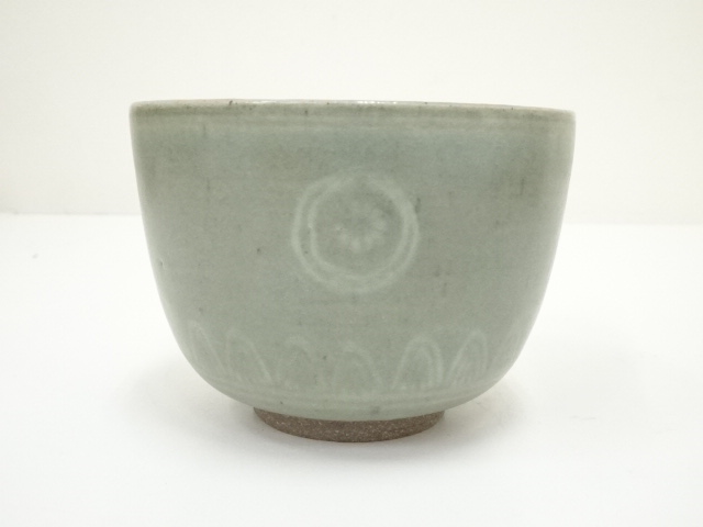 道具 ] - 道具 京焼 十九世 雲林院宝山造 狂言袴茶碗（銘：春興）（共